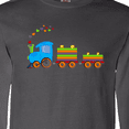 thumbnail image 4 of Inktastic Colorful Toy Train Long Sleeve T-Shirt, 4 of 5