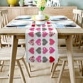 thumbnail image 2 of Valentine's Day Cotton Linen Dining Table Runner Colorful Romantic Love Heart Non-Slip Heat Resistant Table Runners for Family Dinner Kitchen Table,16x72 Inch, 2 of 7