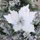 thumbnail image 2 of Recomendado para combinar varias piezas Flores navideñas de terciopelo Esquejes de flores navideñas flores artificiales - modelo blanco 28x28cm recomendado para vender en ANGGREK  Otros, 2 of 8