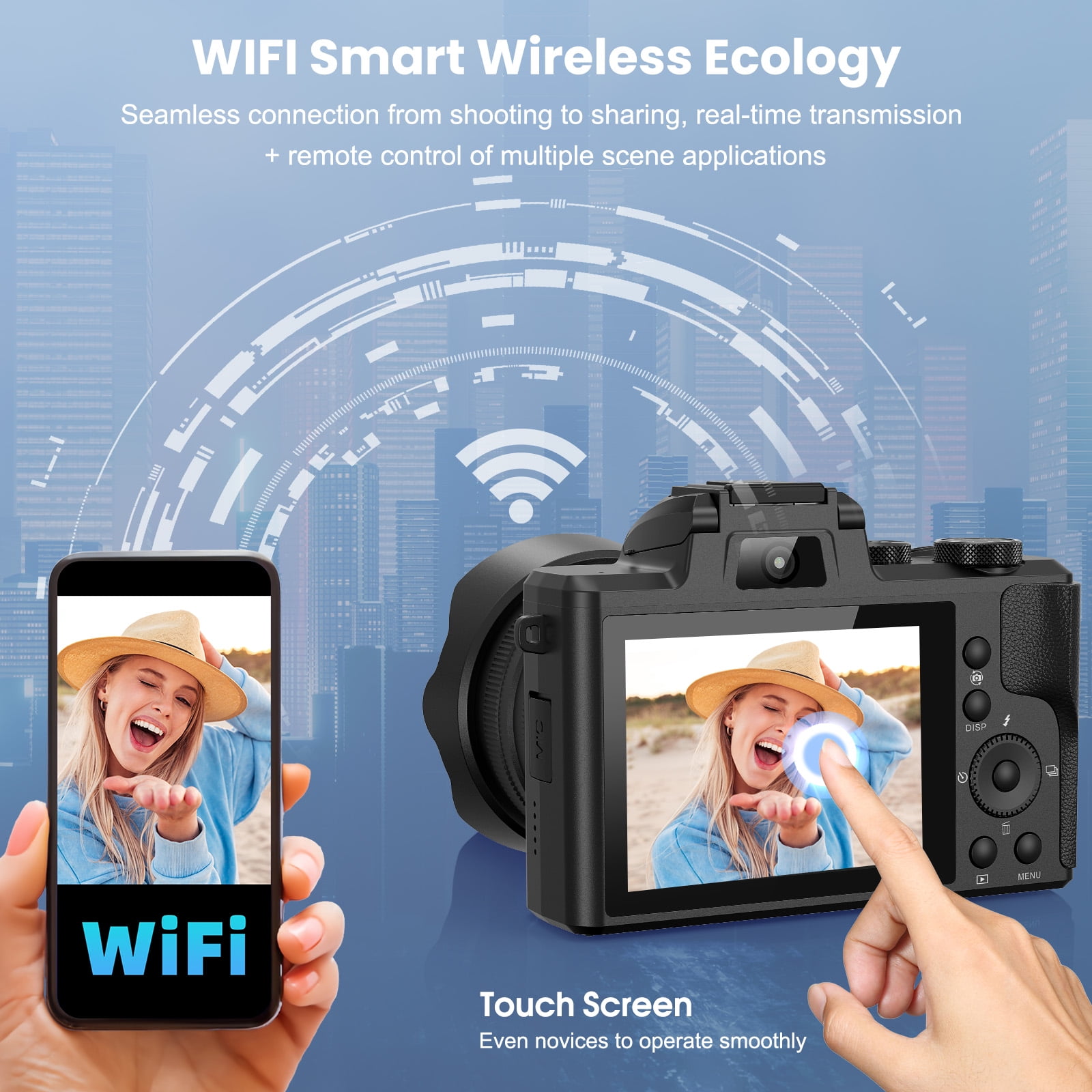 8K Digital Camera 88MP Autofocus WiFi Vlogging Camera for 8K Digital Camera 88MP Autofocus WiFi Vlogging Camera for