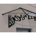 thumbnail image 5 of Canopia by Palram Lily Door Awning 35" x 105" Black Frame with Clear Panels, 5 of 5