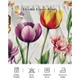 thumbnail image 5 of Spring Floral Wrap Around Bed Skirts for Queen Bed 18" Drop,Bed Skirt with Adjustable Elastic Belt Dust Ruffle Bed Valance for Bedroom Hotel Tulip Butterfly Summer Elegant Botanical Bed Frame Cover, 5 of 7