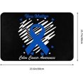 thumbnail image 2 of Colon Cancer Awareness Doormat Front Door Rug, 24"X16" Absorbent Machine Washable Inside Door Mat, Non Slip Low-Profile Entrance Rug for Entry, Back Door, 2 of 5