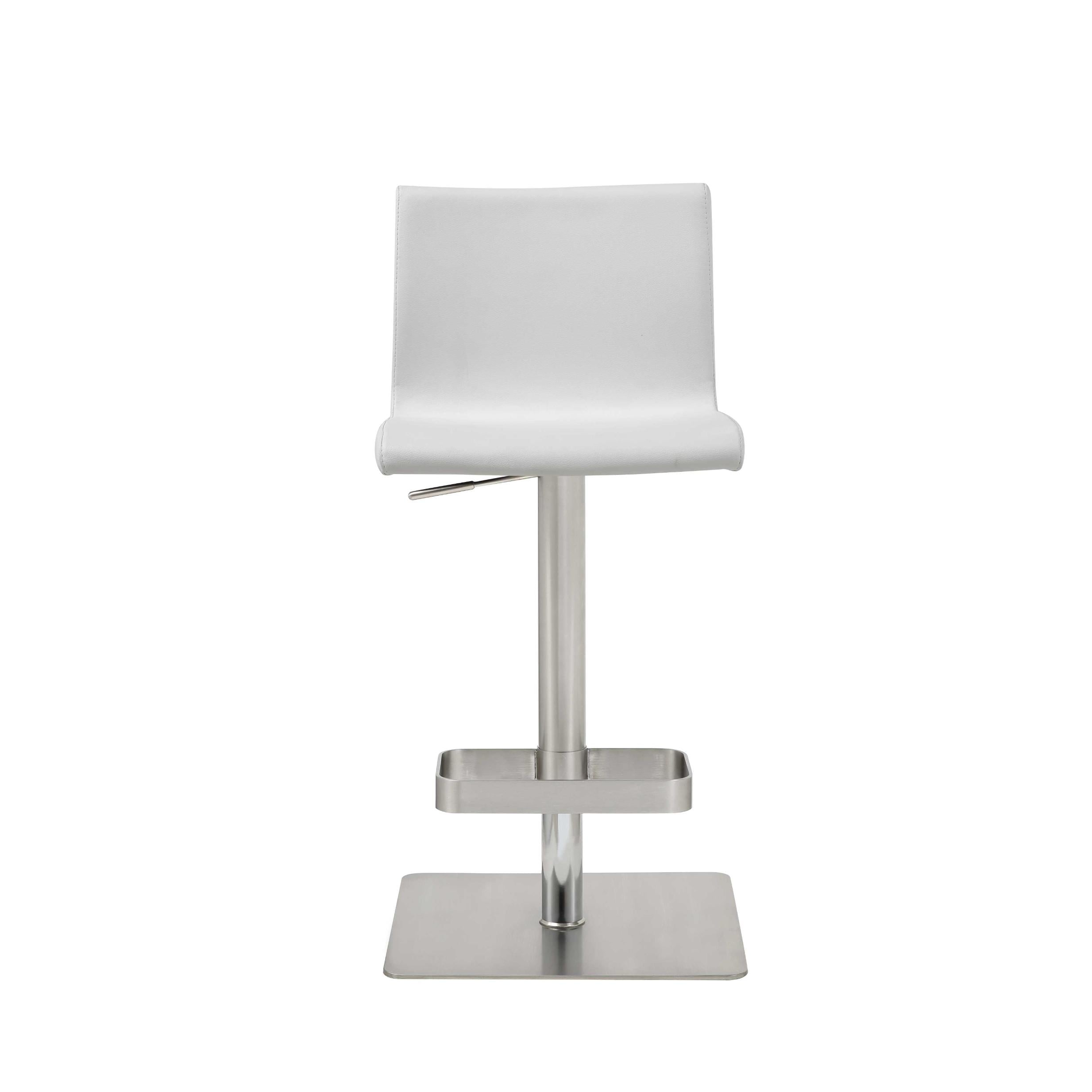 16.5" X 20" X 3242" White Stainless Steel Bar Stool