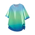 thumbnail image 1 of Ceisia Gradient Color T-Shirt Men's Relaxed Fit Short Sleeve Casual Pullover Top Blue XL Gifts, 1 of 4