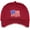Deep Red, variant on Adult Patriotic Waving US Flag Patch Americana Style Adjustable Cotton Twill Hat Cap - Blue Crush