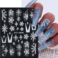 thumbnail image 2 of Nail Art Stickers Decals Snowflake Sticker 5d Velvet Series Christmas New Year Diy Nail Art Decoration Accessories, 2 of 9