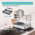 thumbnail image 4 of Escurridor de platos SUNLY de acero inoxidable de 2 niveles, grande, 4 of 7