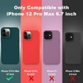 thumbnail image 6 of Compatible with iPhone 12 Pro Max Case, Soft Liquid Silicone Full Body Protective Slim Case with [Anti-Scratch Microfiber Lining] [Camera Protective] [Support Wireless Charging] - Teal, 6 of 14