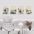 thumbnail image 4 of PixonSign Framed Wall Art Duotone Old-Fashioned Forest Tree Posters, Set of 4 Floral Botanical Landscape Canvas Prints, Classic Vintage Nature Wall Décor for Home Decor - 8"x10" White, 4 of 5