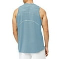 thumbnail image 3 of RYRJJ Men's Running Tank Top Quick-Dry Sports Training Shirts Sleeveless T-Shirt for Gym Fitness Workout Casual Breathable(Blue,L), 3 of 7