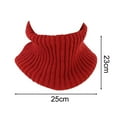 thumbnail image 6 of opolski Women Winter Scarf Thick Knitted Warm Solid Color Windproof Elastic Anti-shrink Soft Lightweight Washable Neck Protection Heat Retention Neck Warp Neck Warmer Red, 6 of 8