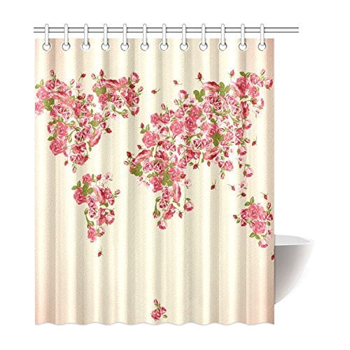 Details about   Abstract Colorful Flowers Blossom Prints Waterproof Fabric Shower Curtain Set LB 
