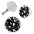 thumbnail image 2 of 4 Pcs Unicorn Knobs for Kitchen Cabinet Cupboard Dresser Bookcase Drawer Pulls Handles Round Home Decor, 2 of 5
