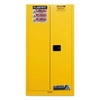 Justrite Yellow Vertical Drum Safety Cabinets, Self-Closing Cabinet, (1) 55 Gallon Drum - 1 EA (400-896220)