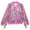 a-Pink423138, variant on FINALGANG Girls Kids Casual Coat Sequin Fringe Long Sleeve Jacket Solid Color Full Zipper Relaxed Fit Coat For Performance Fashion Wear Stylish Outerwear