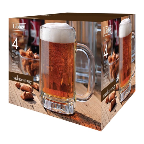 Libbey Ensemble de chopes à bière Madison, 4 pièces