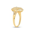 thumbnail image 3 of 14kt Yellow Gold Womens Round Diamond Teardrop Ring 1 Cttw, 3 of 4