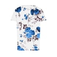 thumbnail image 3 of Fiudx Ofertas Flash Artículos En Oferta Tops Estampados Informales de Manga Corta con Cuello Redondo y Estampado Del Día de La Independencia para Mujer, 3 of 5
