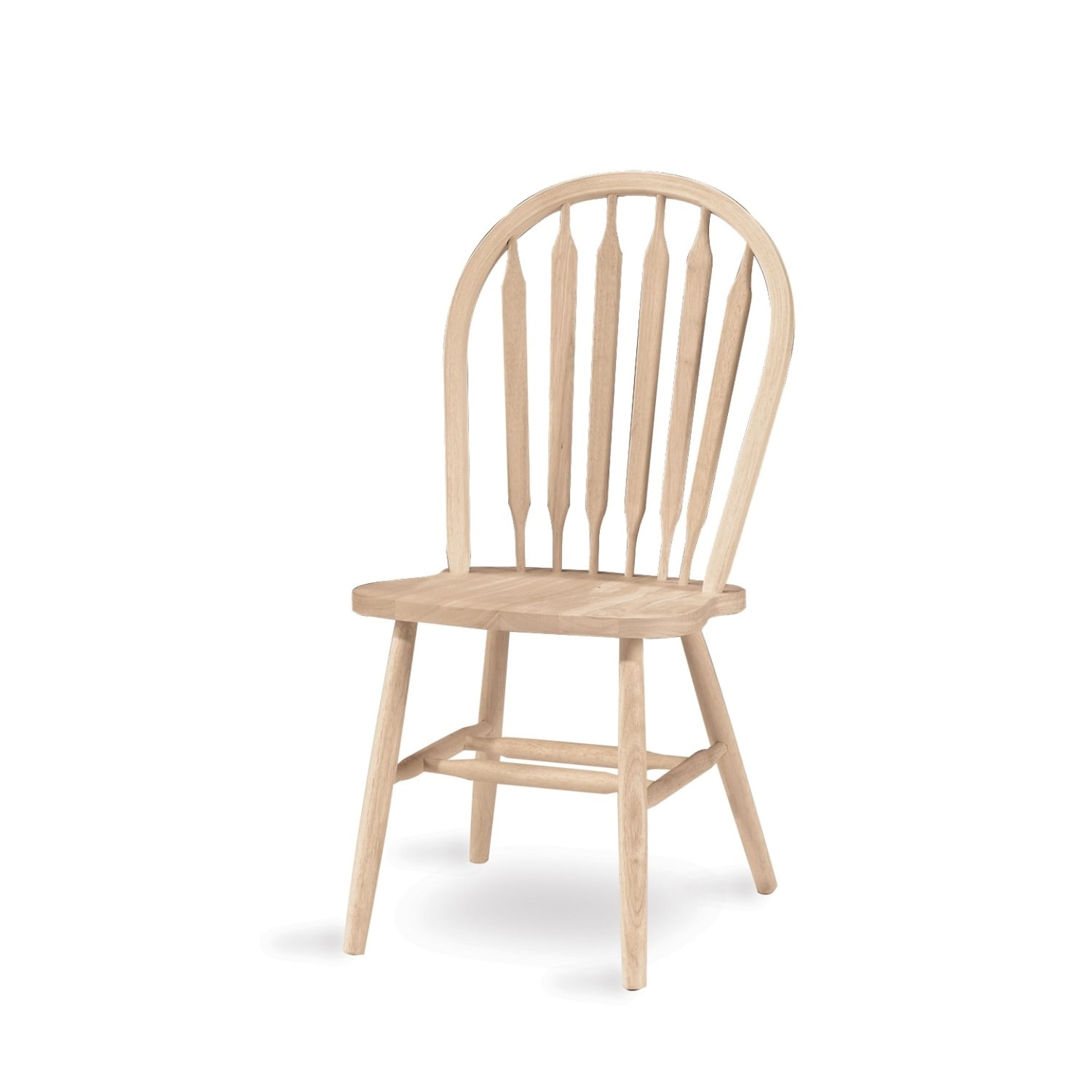 International Concepts Unfinished Solid Wood Dining Chair, Fully Assembled Hardwood Seating