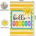 thumbnail image 5 of Hello Summer Garden Flag 28x40 Double Sided for Outside, Popsicle Sun Striped Beach Seasonal Holiday Large Garden Flag Outdoor Decoration 17-28, 5 of 6