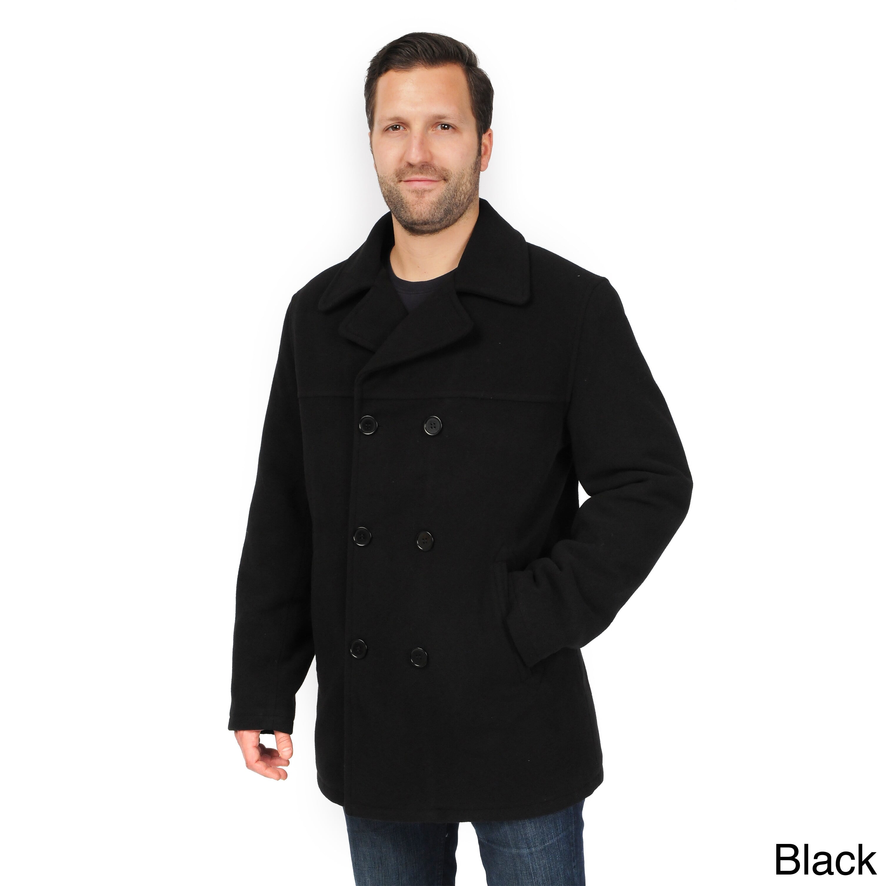 Faux Wool Peacoat
