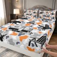 thumbnail image 4 of meiyoeat Gray Camo Print Bed Sheets,Wildlife Happy Camping Full Size Sheets For Boys,4-Piece1 Flat Sheet, 1 Fitted Sheet and 2 Pillowcases, 4 of 6