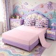 thumbnail image 3 of Manfei Kawaii Axolotl Pattern 7-Piece Twin Bedding,Ocean Themed Animal Bedding Comforter Set,Pink Reversible, 3 of 7