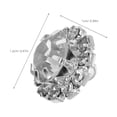 thumbnail image 2 of OUNONA 20Ud Botones De Rhinestone Para Ropa Con Plateado Para Accesorios Y Manualidades, 2 of 6