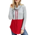 thumbnail image 2 of Tops de Bloque de color Sunnimix para mujer S Rojo XXL, 2 of 8