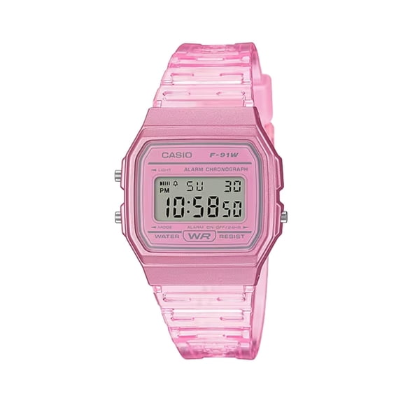 Reloj Casio F-91WS-4CF Rosa Resistente al Agua Digital 33 mm