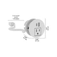 thumbnail image 5 of 2-inch Desktop Power Grommet with AC Outlet and USB-A/USB-C Ports in Black, 5 of 6