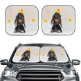 thumbnail image 2 of Daiia Dachshund Sitting in Bathtub 2PCS Car Windshield Sun Shade, Foldable Sun Shield for Car Front Window, Auto Sun Blocker Visor Protector Universal for Truck SUV Pickup-Medium, 2 of 7
