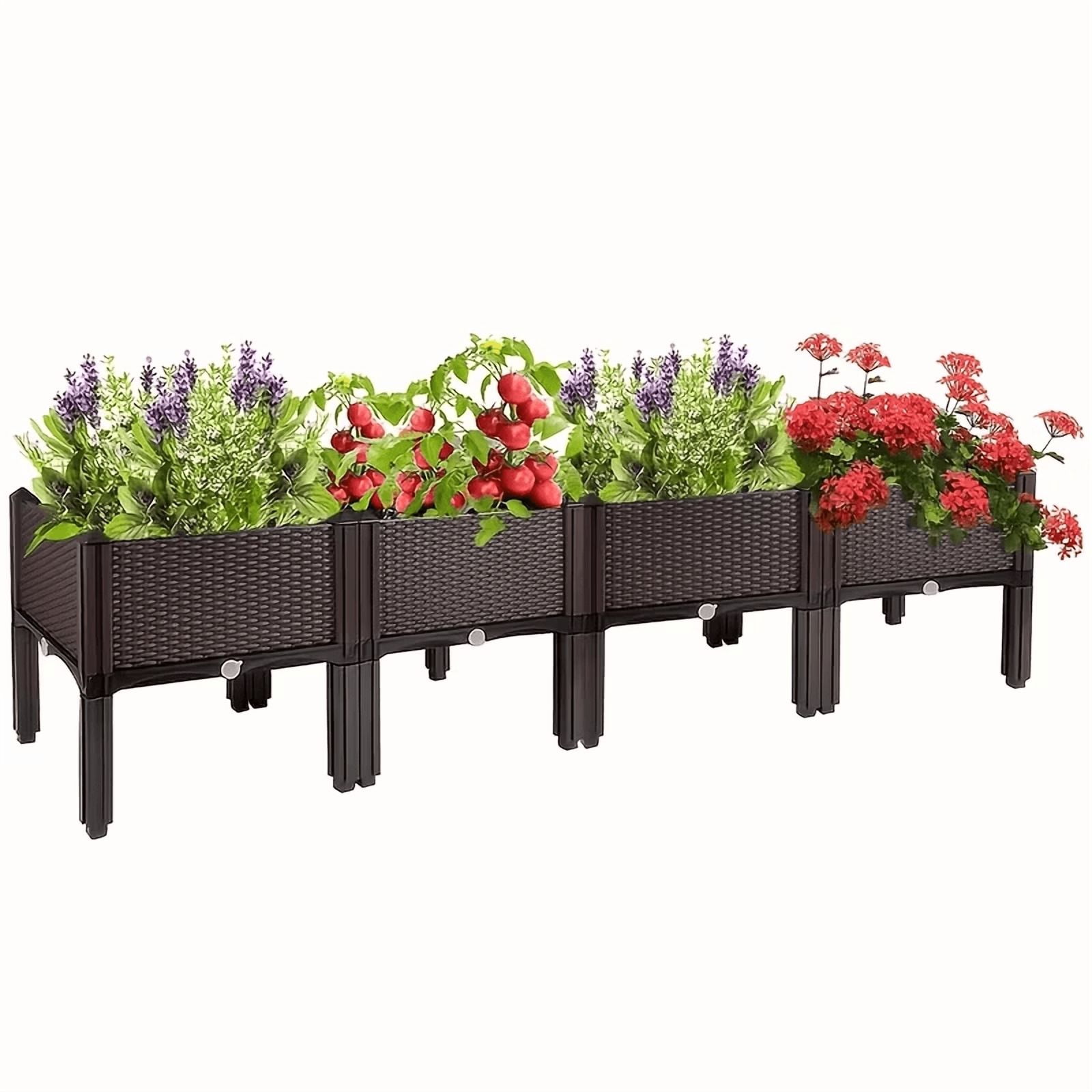 Raised Garden Bed with Legs,Outdoor Flower Planter Box for Vegetables & Herbs