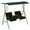 Black, variant on Resenkos 2-Seater Swing With Canopy & Table, Patio Garden Swing, Poolside Backyard Relaxation, Gray