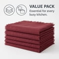 thumbnail image 3 of Unique Bargains Cotton Linen Kitchen Towels Claret 18" x 18", 3 of 7