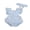 Blue, variant on Newborn Baby Girl Clothes Ruffle Backless Floral Print Romper + Headband Outfit Baby Jumpsuit Clothes