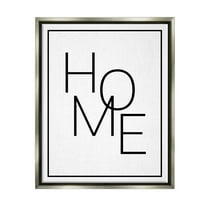 Stupell Industries Minimal Home Phrase Inspirational Painting Gray Floater Framed Art Print Wall Art, 17 x 21