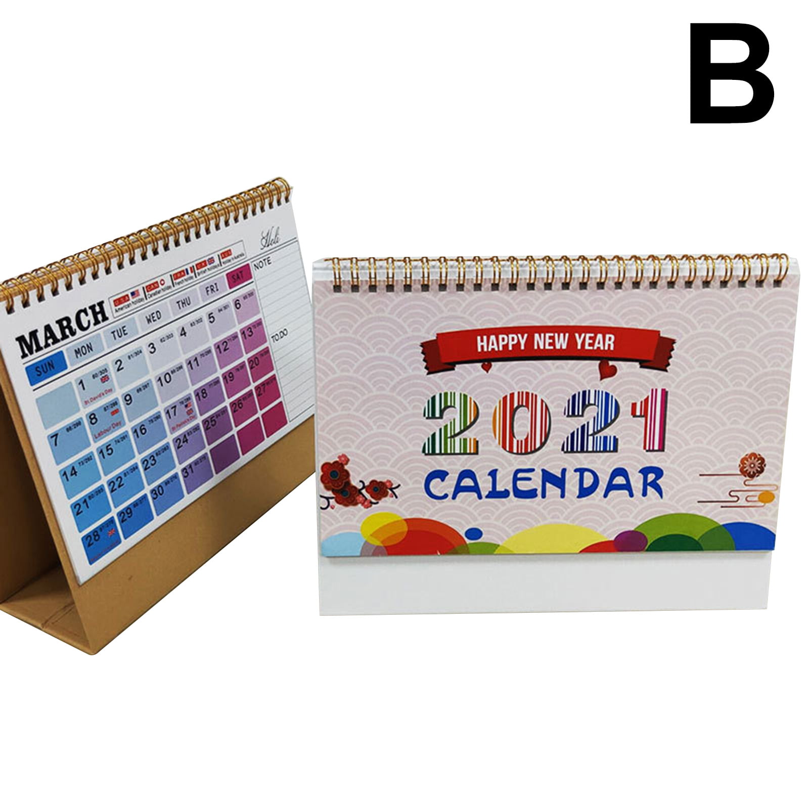 2021 Mini Desk Calendar DIY Portable Desktop Calendars Daily Schedule NEW Cute 