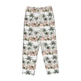 thumbnail image 4 of Xecao Flamingo Palm Trees Women's Straight Lounge Pajama Pants: The Epitome of Relaxed Sleepwear, 4 of 9