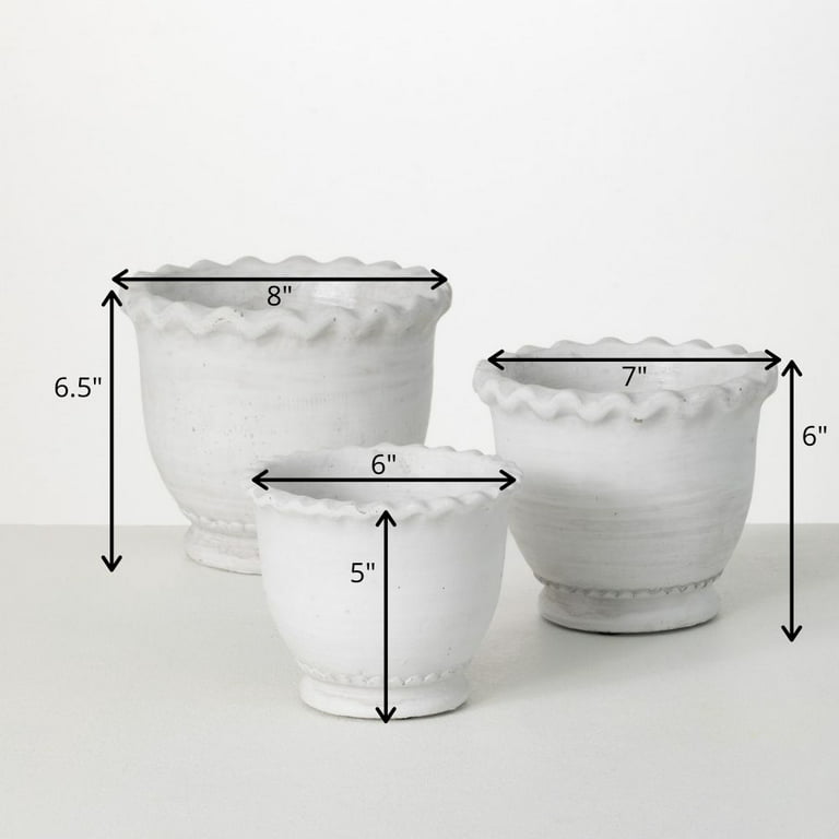 3 in. Ivorie Small White Ceramic Planter (3 in. D x 2.6 in. H)
