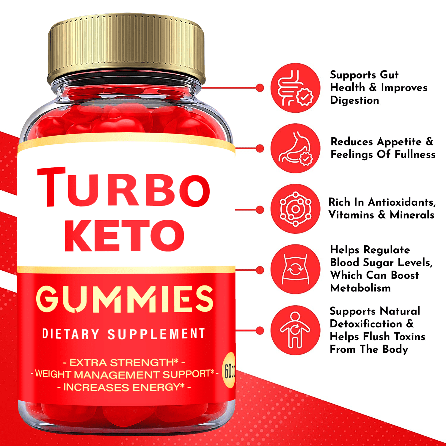 (2 Pack) Turbo Keto ACV Gummies - Supplement for Weight Loss - Energy & Focus Boosting Dietary Supplements for Weight Management & Metabolism - Fat Burn - 120 Gummies