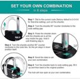 thumbnail image 3 of 4-Digit Code Padlock, Locker Padlock for Sports, School, College Locker Room, Code Padlock for Locker, Garden Shed (2 Pieces, Black), 3 of 5