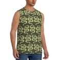 thumbnail image 2 of Balery Green Snake Men's Sleeveless Muscle Shirts Workout Tank Top, Moisture Wicking, Odor Protection-Large, 2 of 8