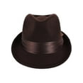 thumbnail image 2 of Kenny K  Dressy Faux Felt Fedora with Feather (Men), 2 of 6