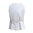 thumbnail image 3 of TNOBHG Men Formal Waistcoat Men Vest Shiny Sequin Slim Fit Cardigan Single-breasted V Neck Adjustable Back Buckle Stage Show Emcee Performance Men Waistcoat, 3 of 8