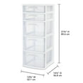 thumbnail image 2 of Sterilite 5 Drawer White Tower, 2 of 6