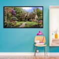 thumbnail image 4 of Pintura de diamante 5D Wdftyju casa del bosque imagen redonda completa, 4 of 9