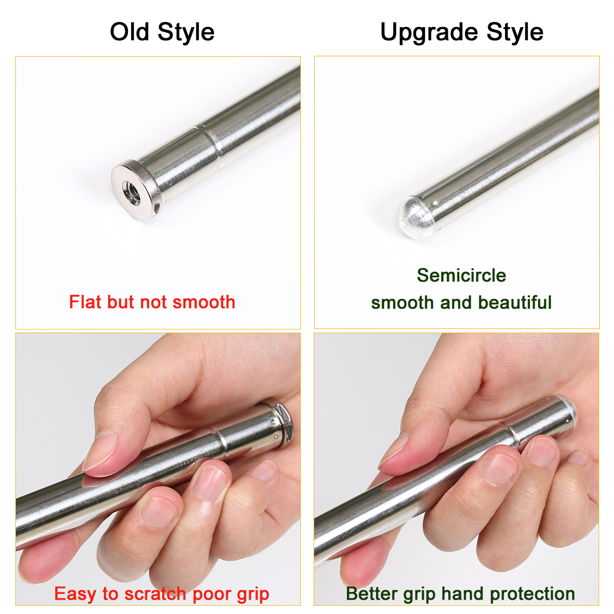 Premier Lightweight Super Endurance Upgrade Telescopic Stick Stainless Steel Telescopic Rod for Belly Dance Isis Wings,Steel