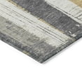 thumbnail image 3 of HomeRoots 623491 3 x 5 ft. Gold & Gray Striped Washable Transitional Indoor & Outdoor Rectangle Area Rug, 3 of 8